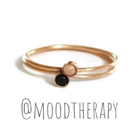 14K Rose Gold Gemstone Ring Set (2) - Picture 3 of 5